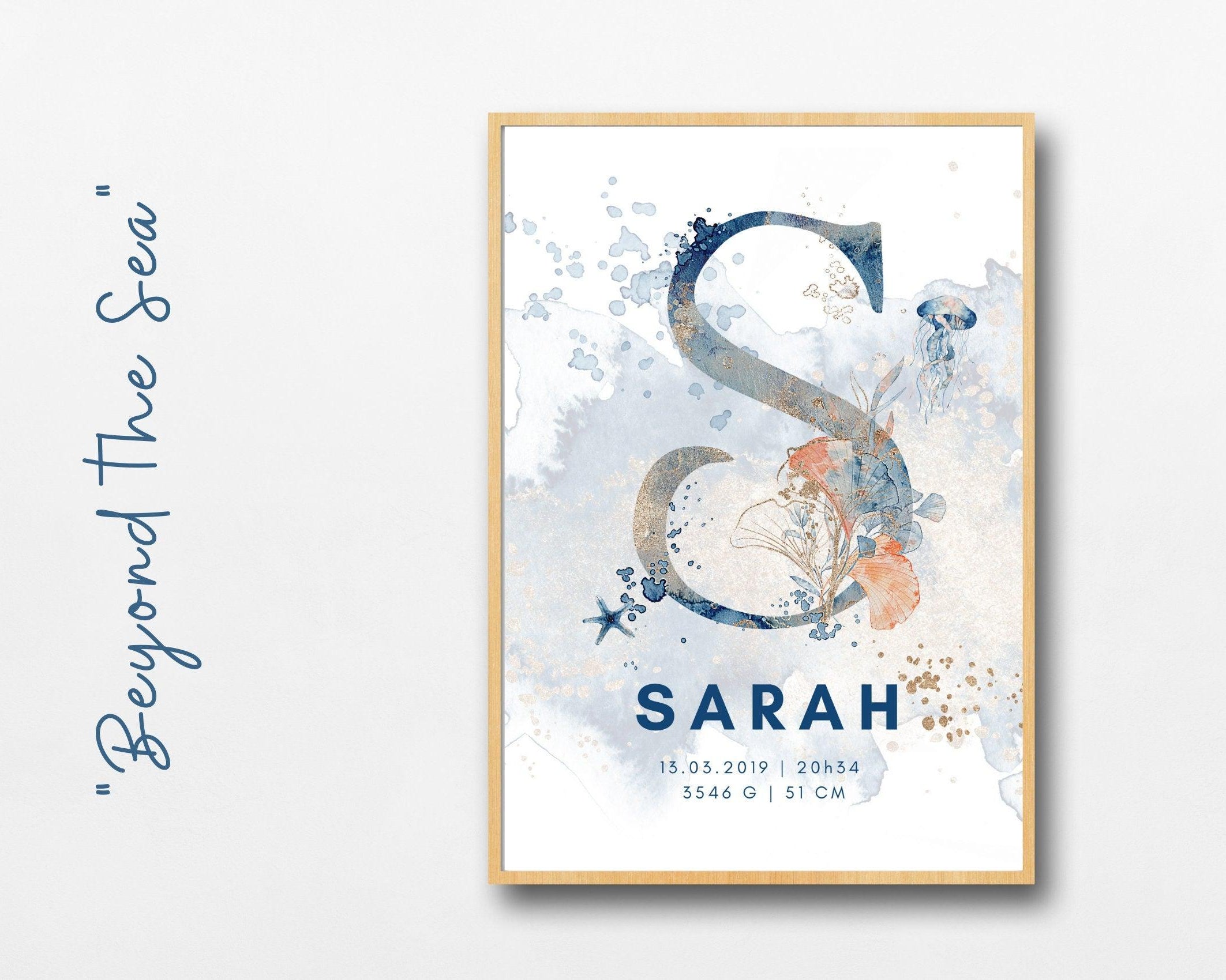 Poster | zur Geburt | 3er-Set | Personalisierbare Bilder fürs Baby - Roo's Gift Shop