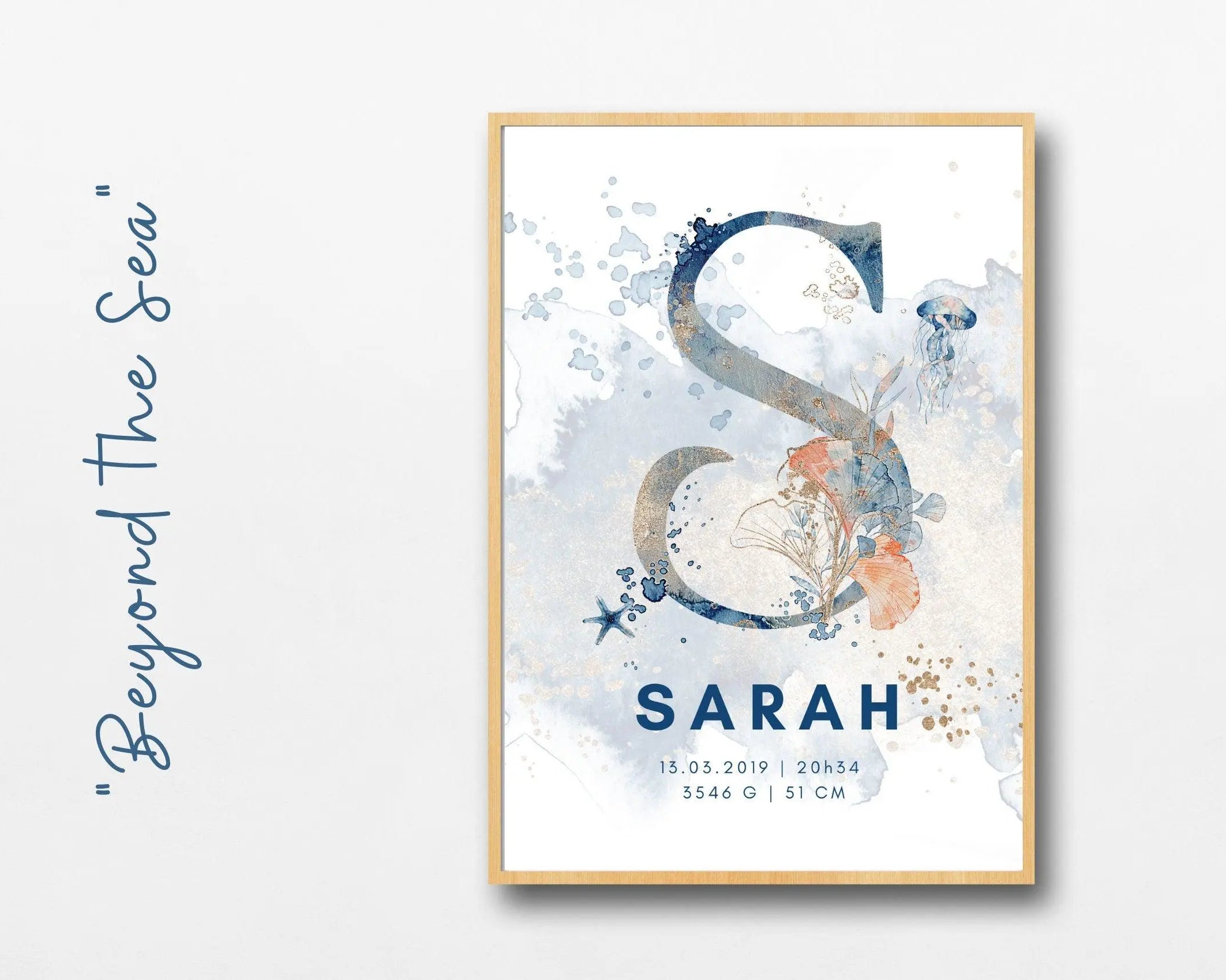 Poster | zur Geburt | 3er-Set | Personalisierbare Bilder fürs Baby - Roo's Gift Shop