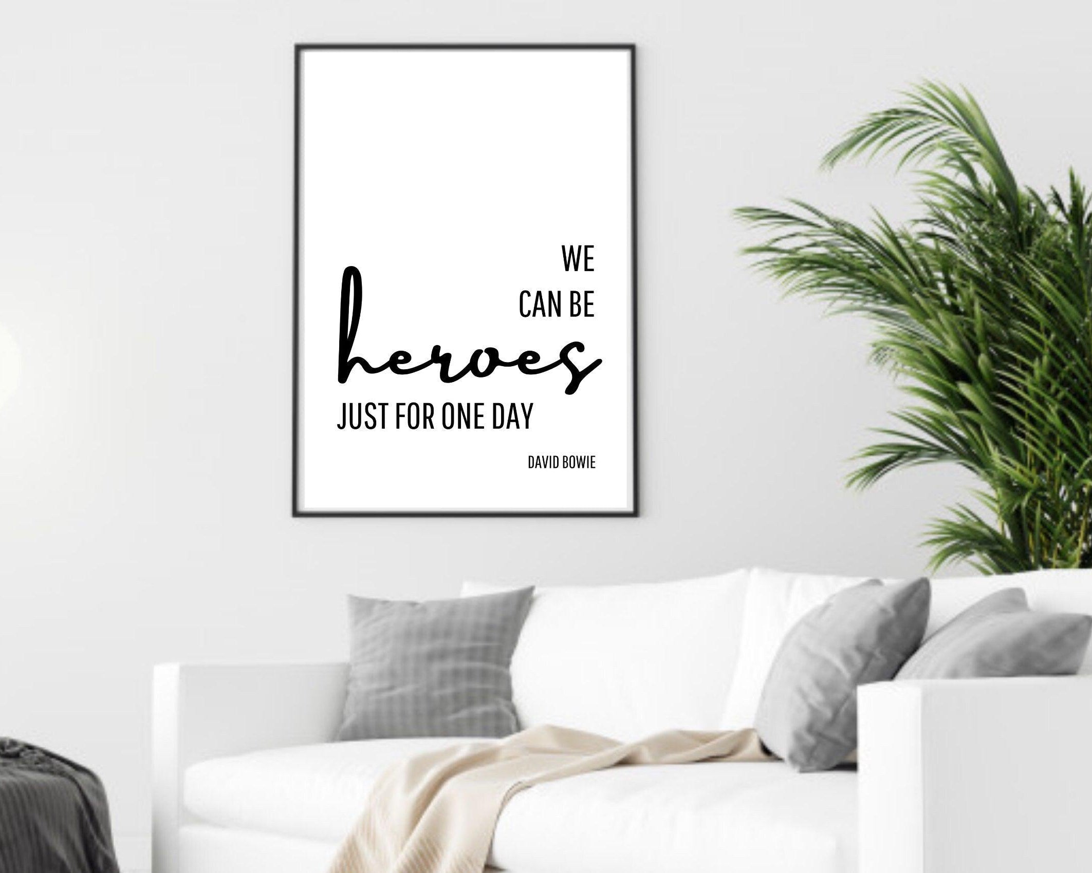 Poster Songtext | Heroes | David Bowie - Roo's Gift Shop