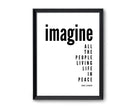Poster Songtext | Imagine | John Lennon | Peace - Roo's Gift Shop