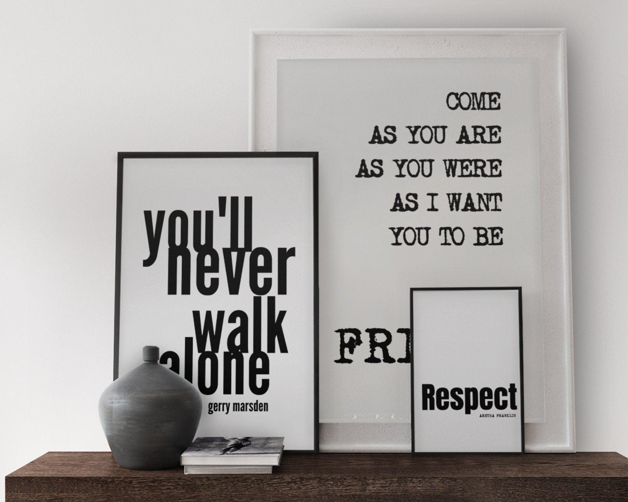 Poster Songtext | Kurt Cobain | Nirvana | Come as you are - Roo's Gift Shop