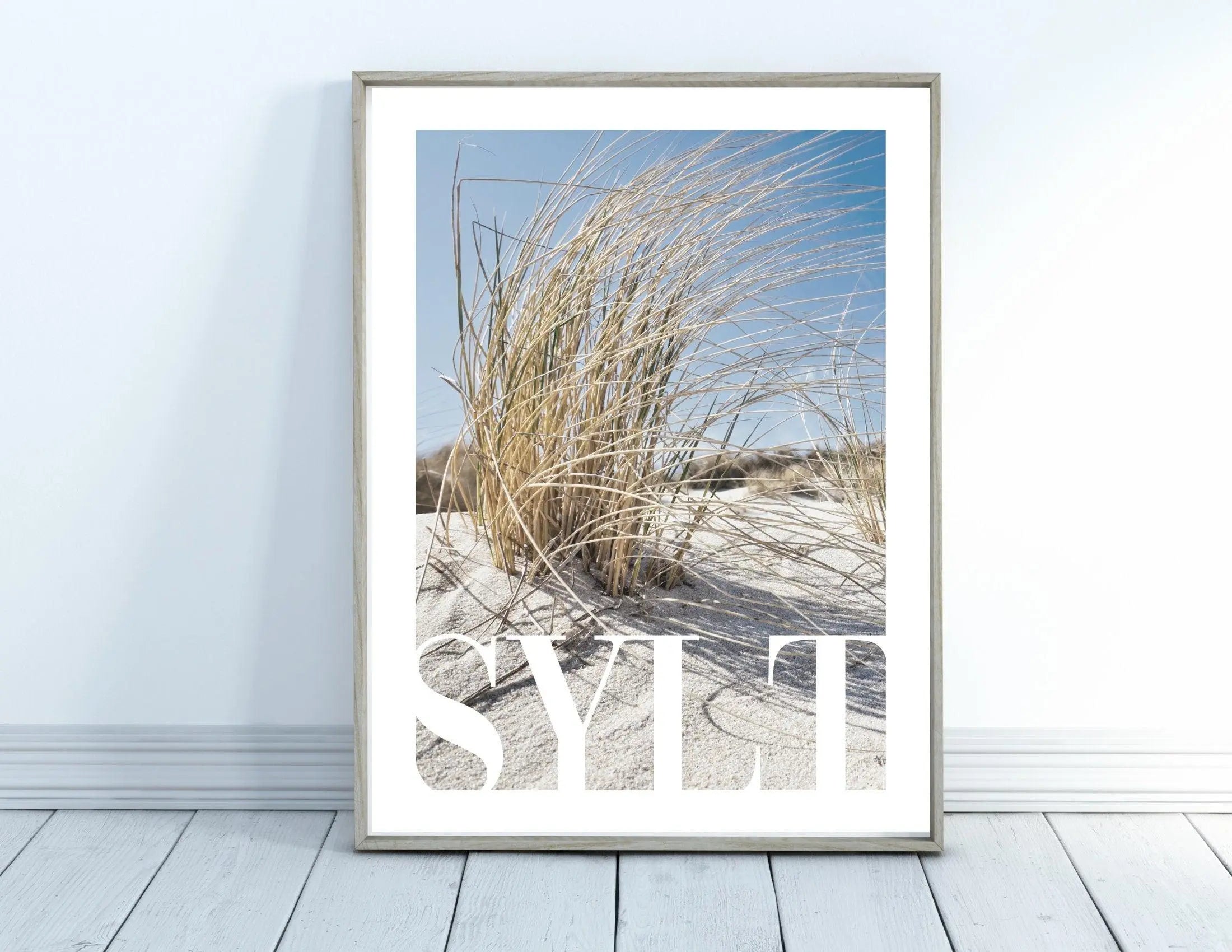 Poster SYLT | Stand | Leuchtturm | maritime Wand Deko - Roo's Gift Shop