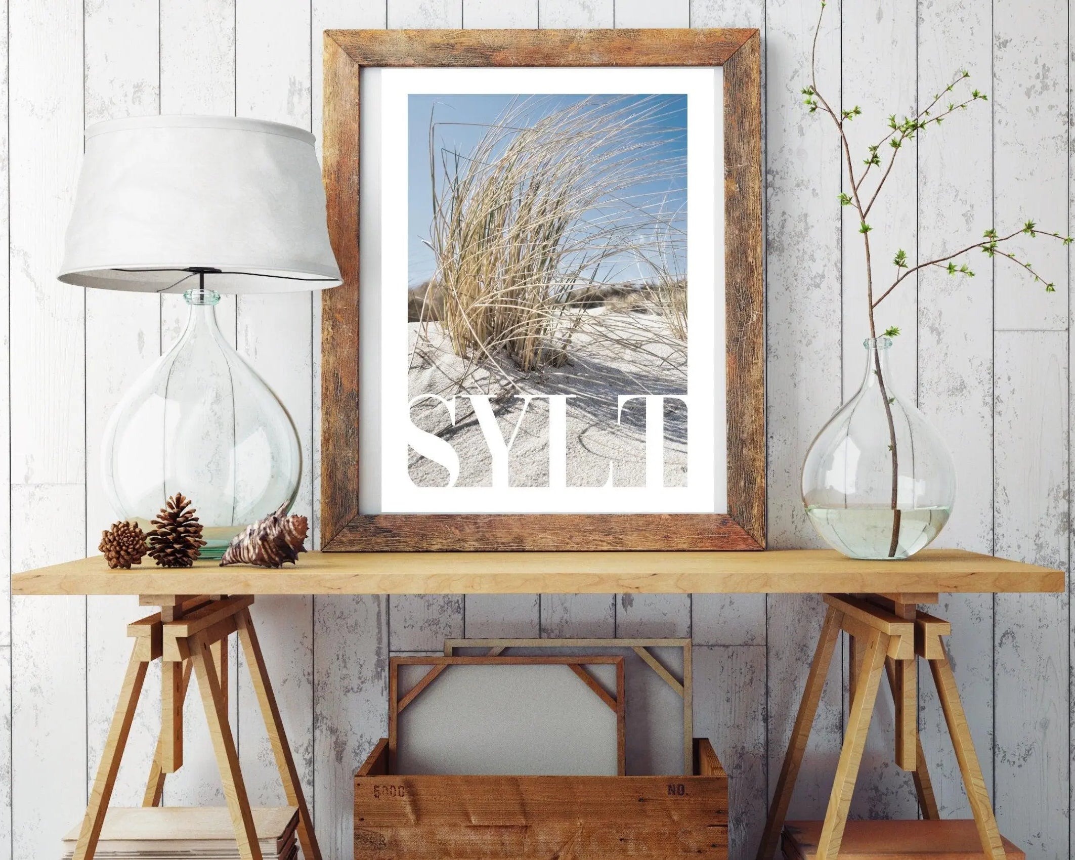 Poster SYLT | Stand | Leuchtturm | maritime Wand Deko - Roo's Gift Shop