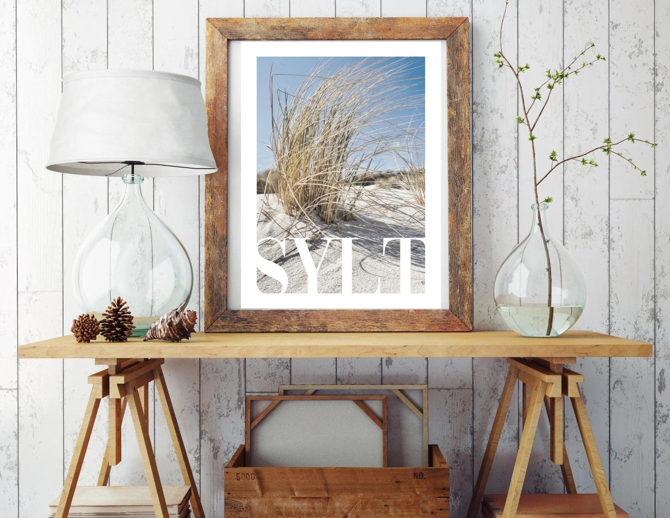 Poster SYLT | Stand | Leuchtturm | maritime Wand Deko - Roo's Gift Shop