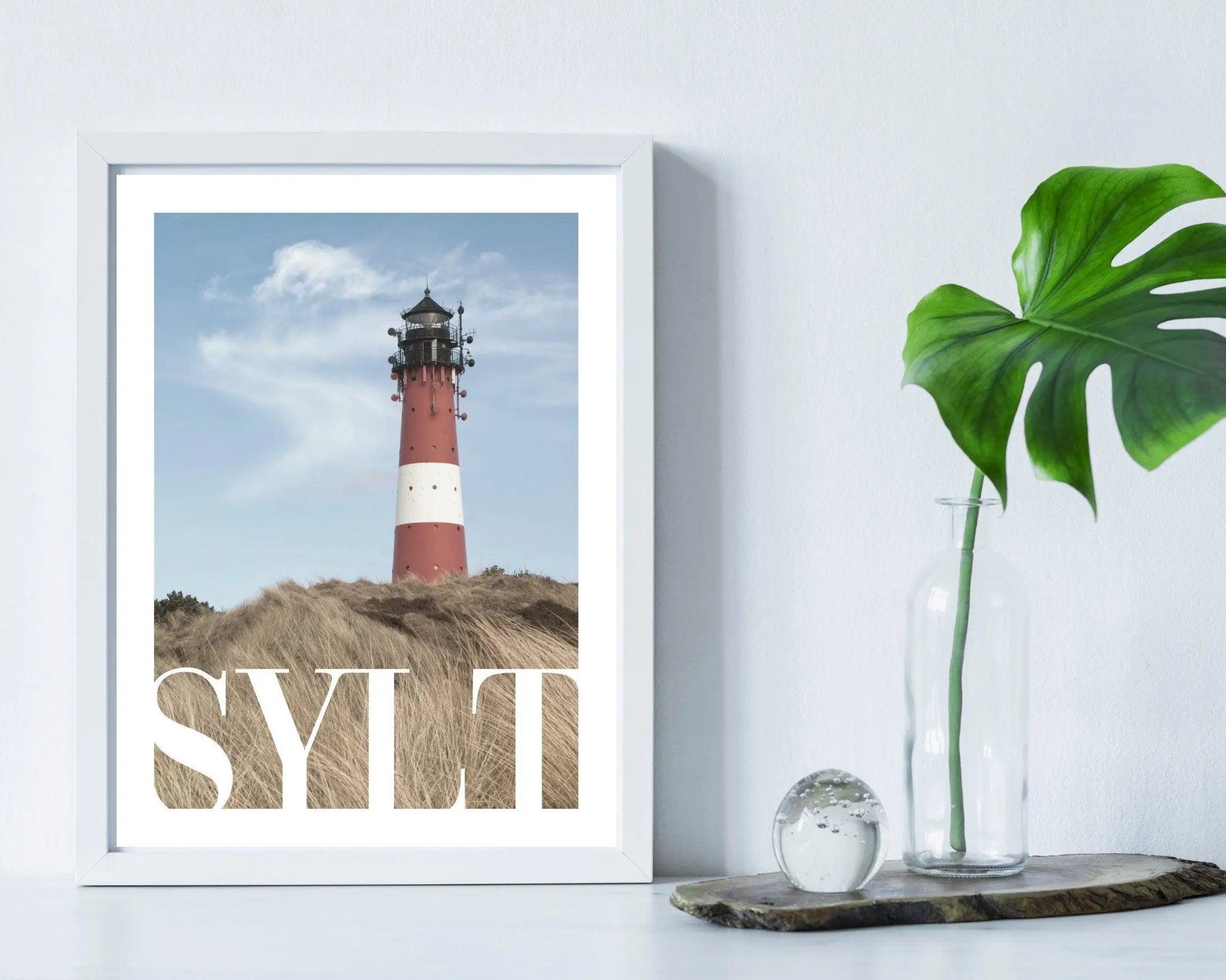 Poster SYLT | Stand | Leuchtturm | maritime Wand Deko - Roo's Gift Shop