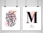 Poster zur Geburt | 2er-Set | Taufgeschenk | personalisiert - Roo's Gift Shop