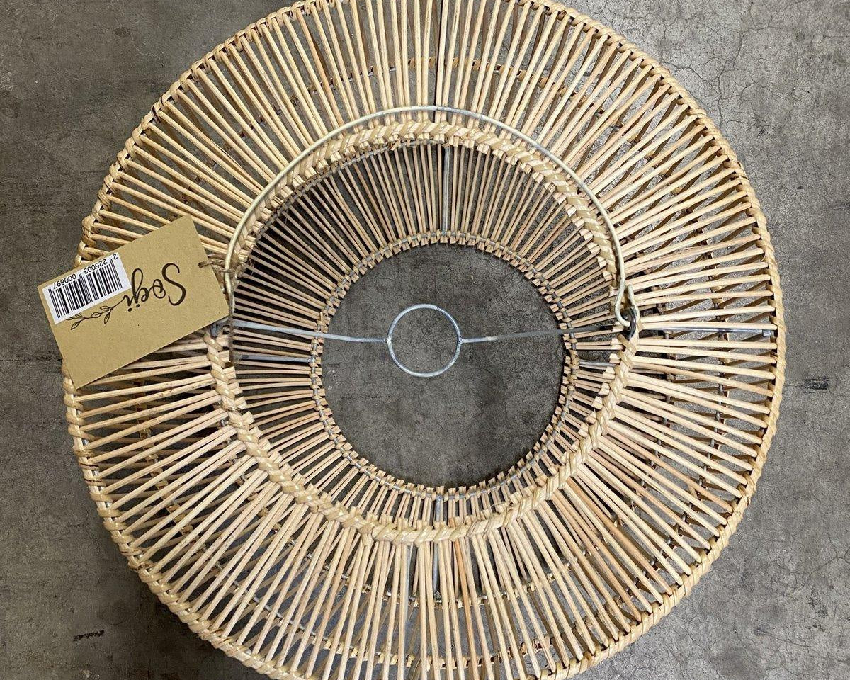 Rattanlampe | Boho Lampenschirm | Pendelleuchte LIKU (2 Größen) - Roo's Gift Shop