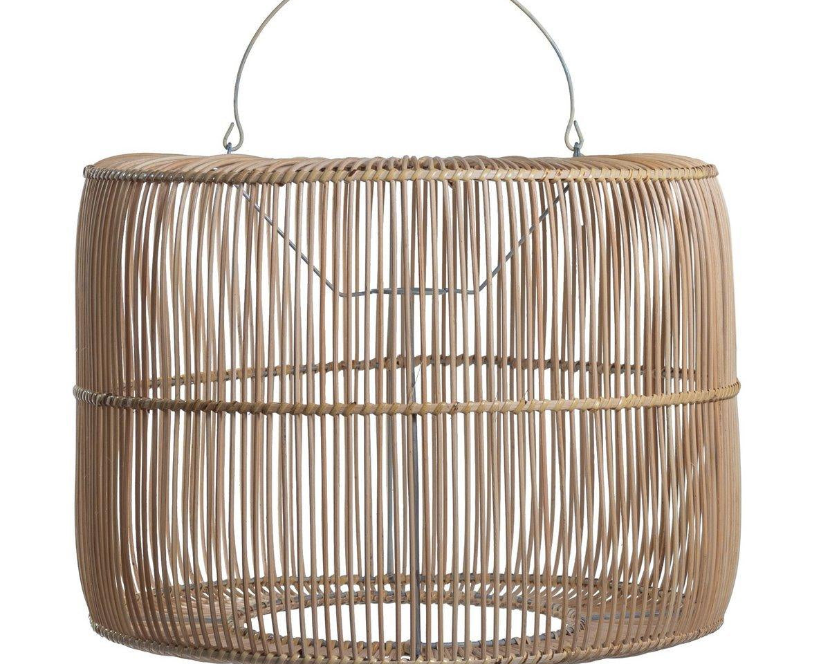 Rattanlampe | Boho Lampenschirm | Pendelleuchte LIKU (2 Größen) - Roo's Gift Shop