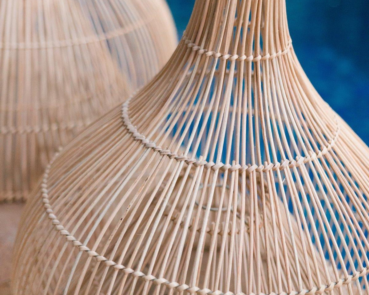 Rattanlampe | Lampenschirm | Pendelleuchte ALAM 40/50 cm - Roo's Gift Shop