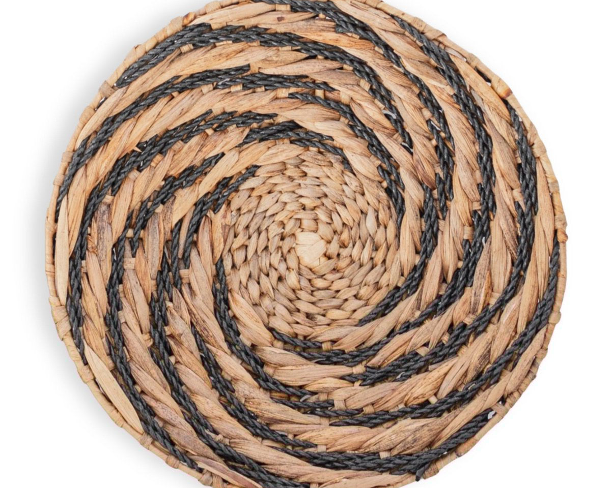 Runder Wandkorb oder Dekoschale BANDUNG aus Wasserhyazinthe (2 Größen) - Roo's Gift Shop