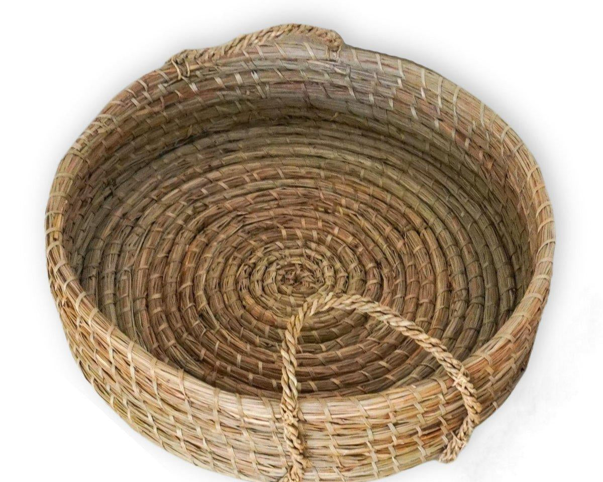 Rundes Boho Tablett PINTU | Seegras (in 2 Größen) - Roo's Gift Shop