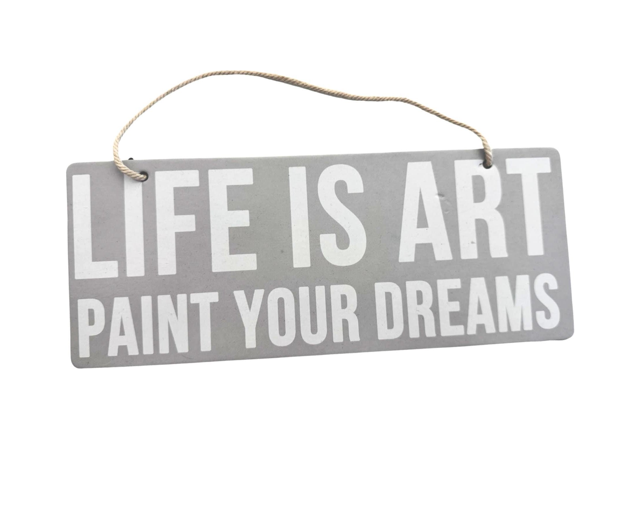 Schild aus Pappe | hellgrau - Roo's Gift Shop