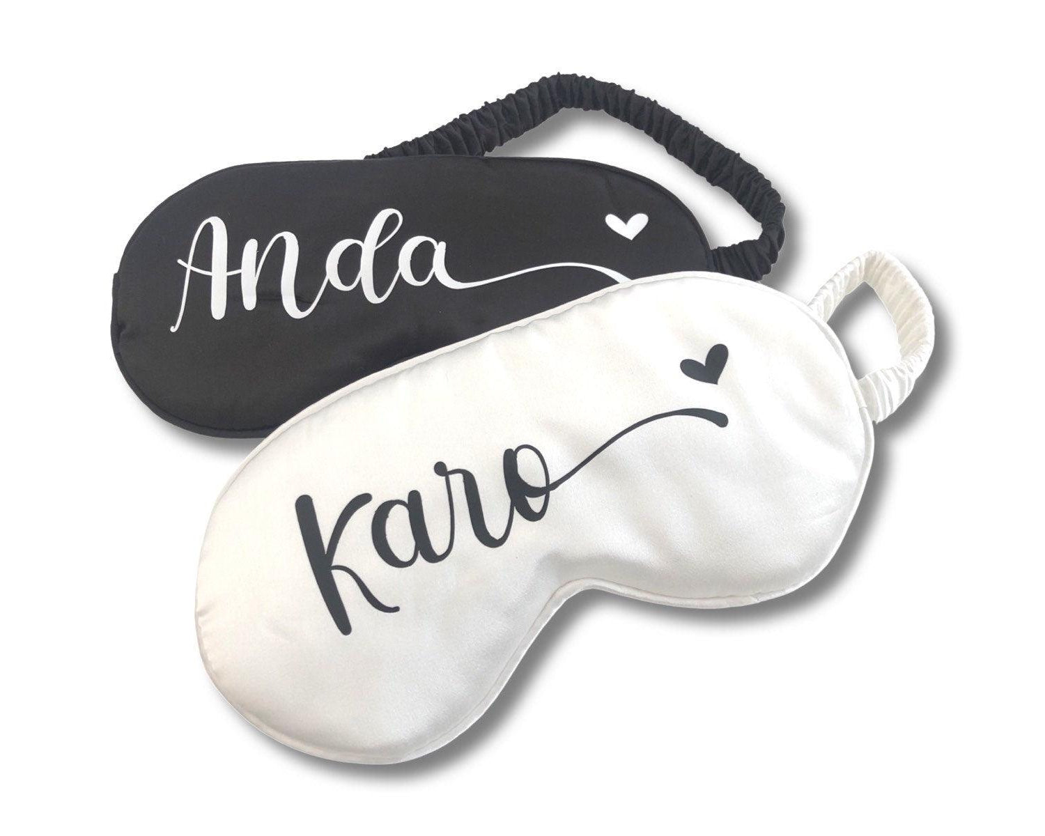 Schlafmaske | Hochzeit | schwarz & weiß - Roo's Gift Shop