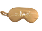 Schlafmaske | Reine Seide | Personalisierbar | gold - Roo's Gift Shop
