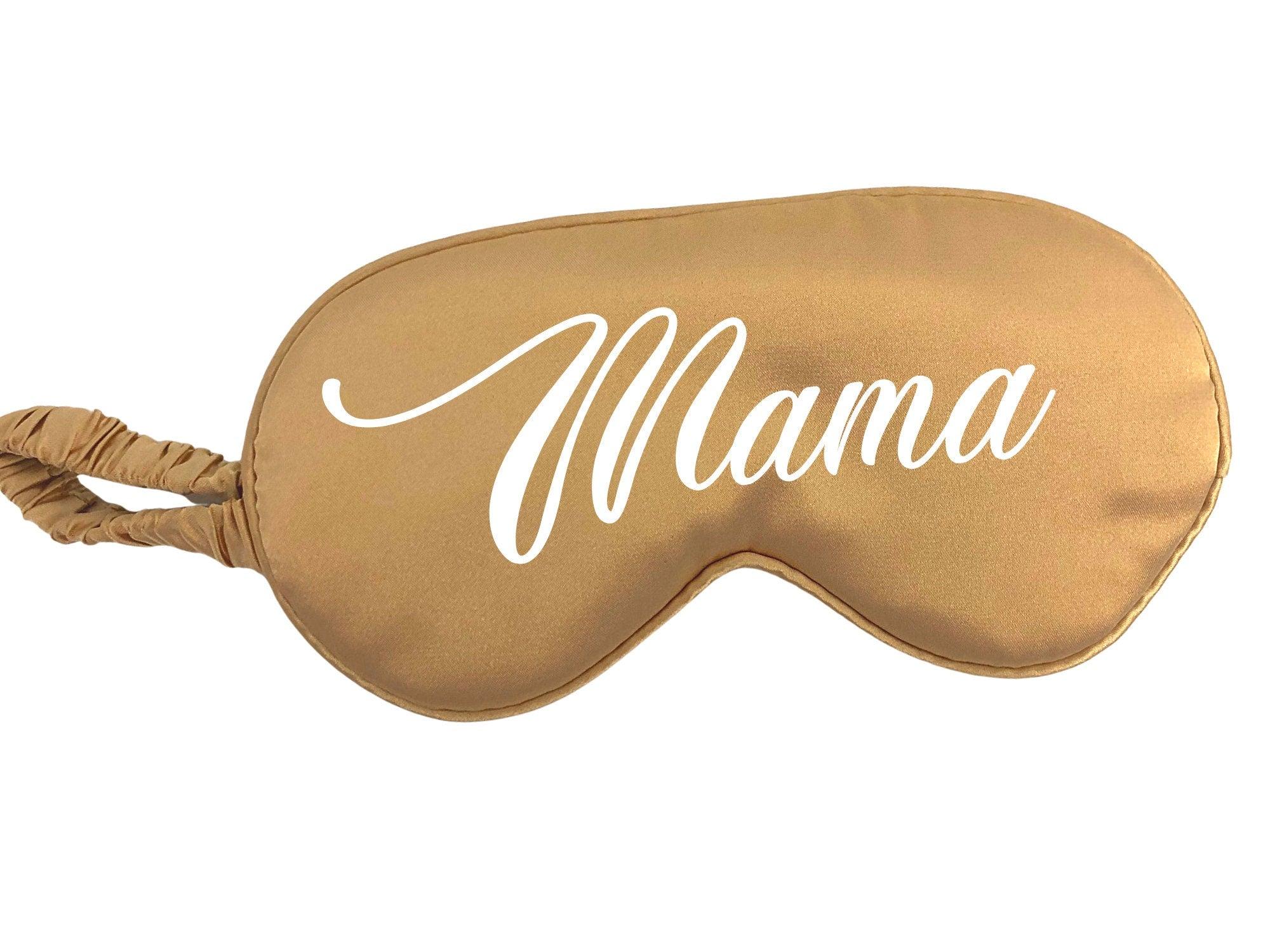 Schlafmaske | Reine Seide | Personalisierbar | gold - Roo's Gift Shop