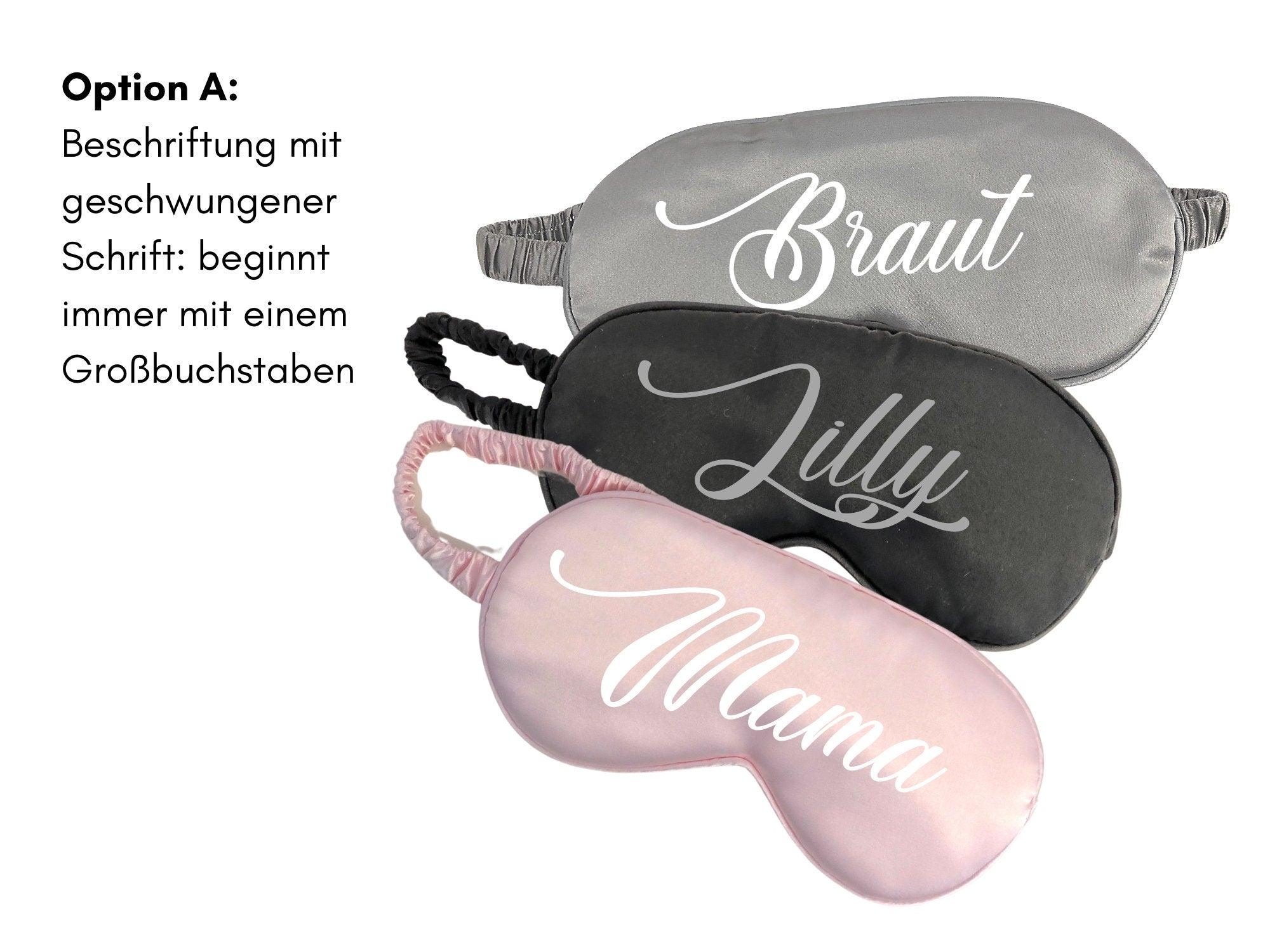 Schlafmaske | Reine Seide | Personalisierbar | gold - Roo's Gift Shop