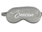 Schlafmaske | Reine Seide | Personalisierbar | silbergrau - Roo's Gift Shop