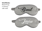 Schlafmaske | Reine Seide | Personalisierbar | silbergrau - Roo's Gift Shop