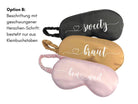 Schlafmaske | Reine Seide | Personalisierbar | silbergrau - Roo's Gift Shop