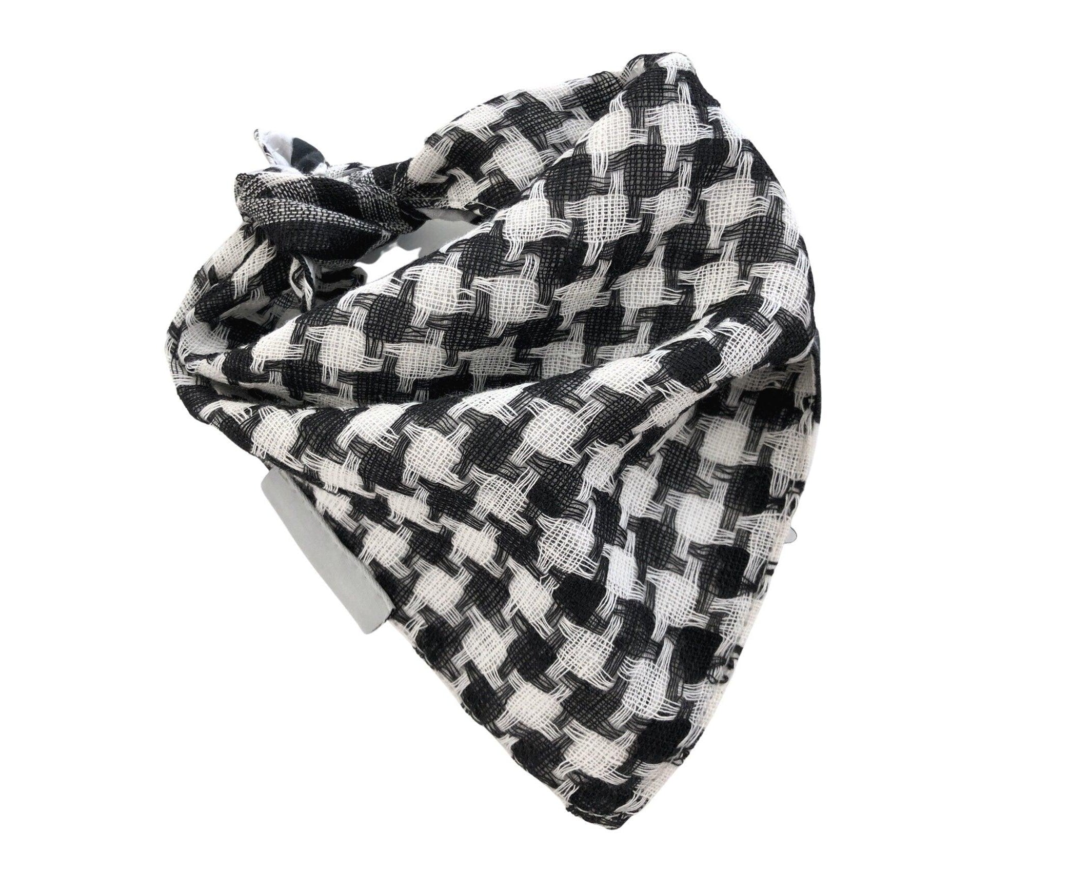 Schwarz weißes Wende Hunde Halstuch | Bandana | Gr. S - Roo's Gift Shop