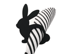 Schwarzer Serviettenring aus Holz | Hase | Skandi Style | Oster Deko - Roo's Gift Shop