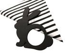 Schwarzer Serviettenring aus Holz | Hase | Skandi Style | Oster Deko - Roo's Gift Shop