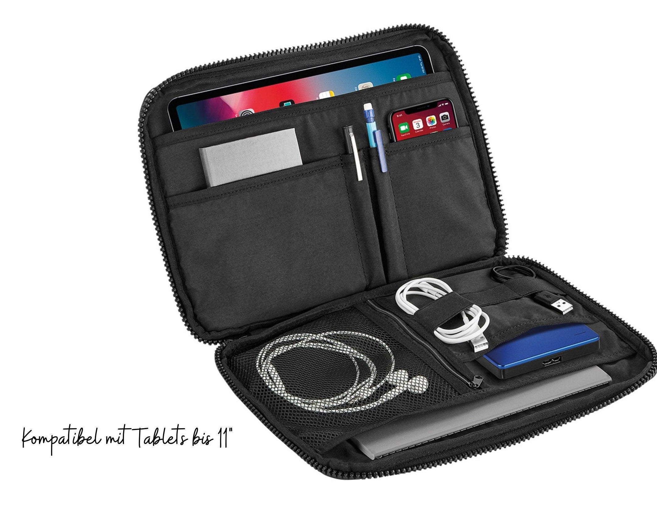 Schwarzer Tech Organizer | Tasche Tablet 11' | personalisierbar - Roo's Gift Shop
