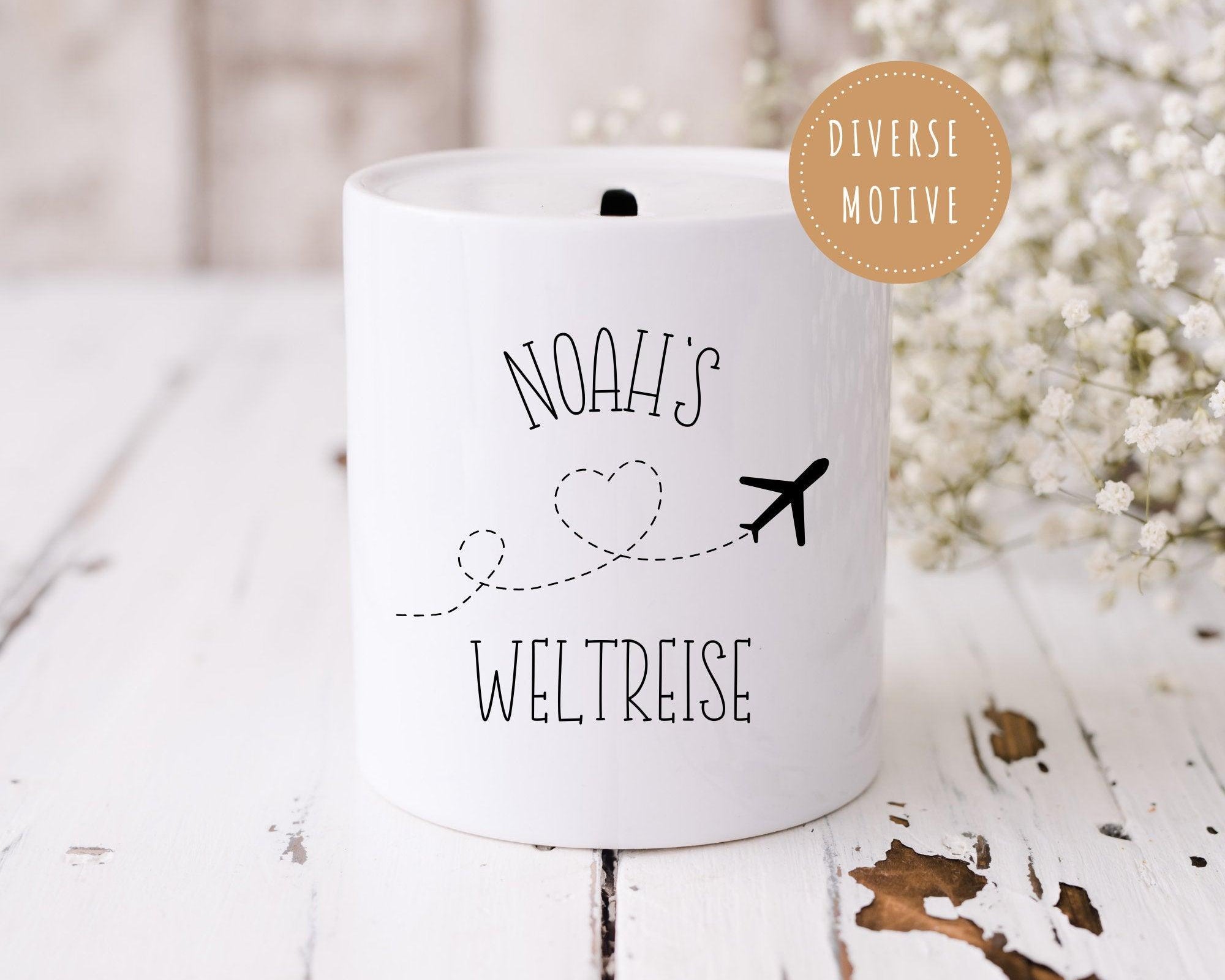 Spardose | personalisiert | Honeymoon Weltreise Backpacker - Roo's Gift Shop