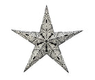 Stern | Papier | Weihnachtsdeko | Fensterdeko | schwarz silber Glitzer - Roo's Gift Shop