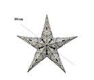 Stern | Papier | Weihnachtsdeko | Fensterdeko | schwarz silber Glitzer - Roo's Gift Shop