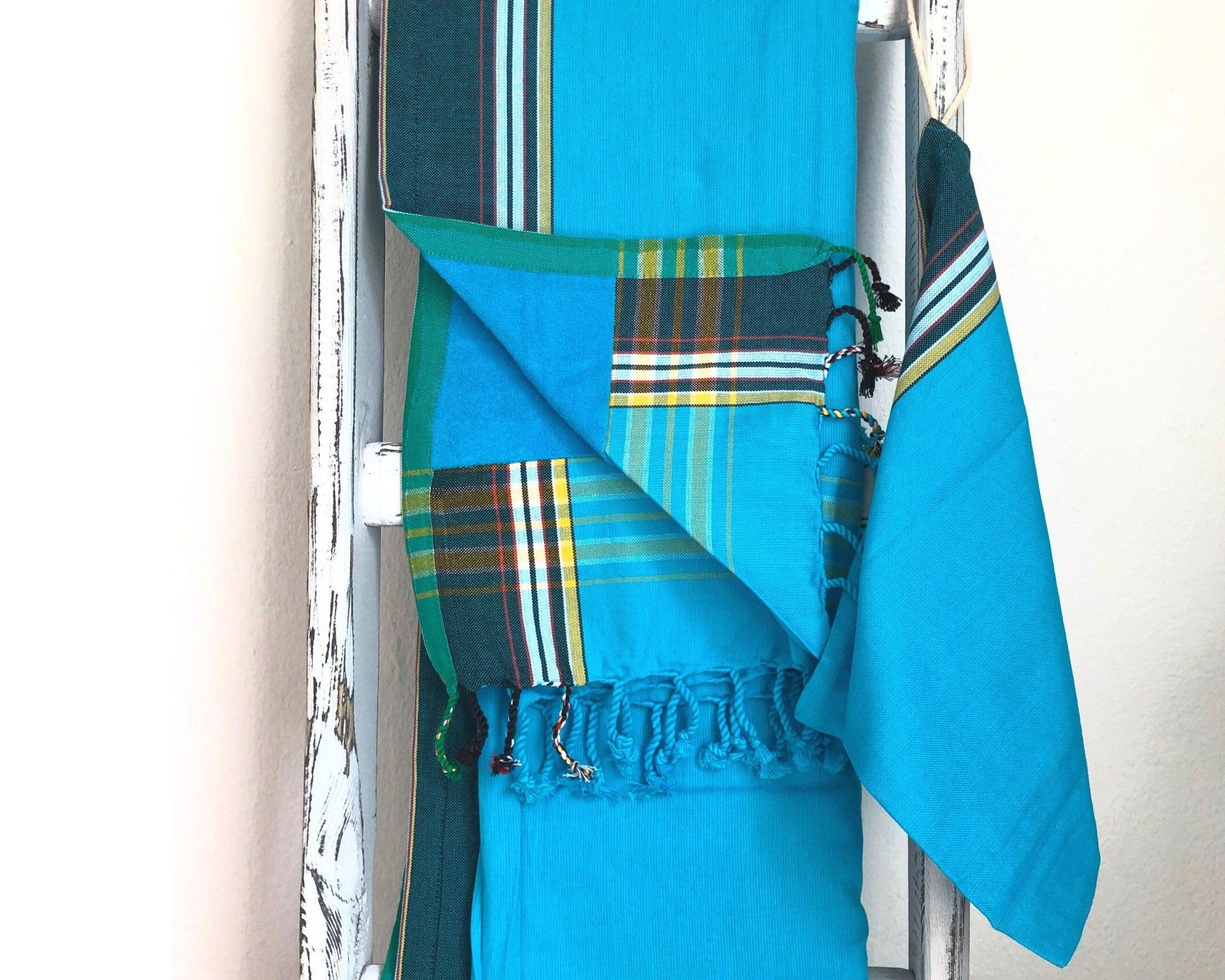 Strandtuch | Ibiza Style | türkis - Roo's Gift Shop