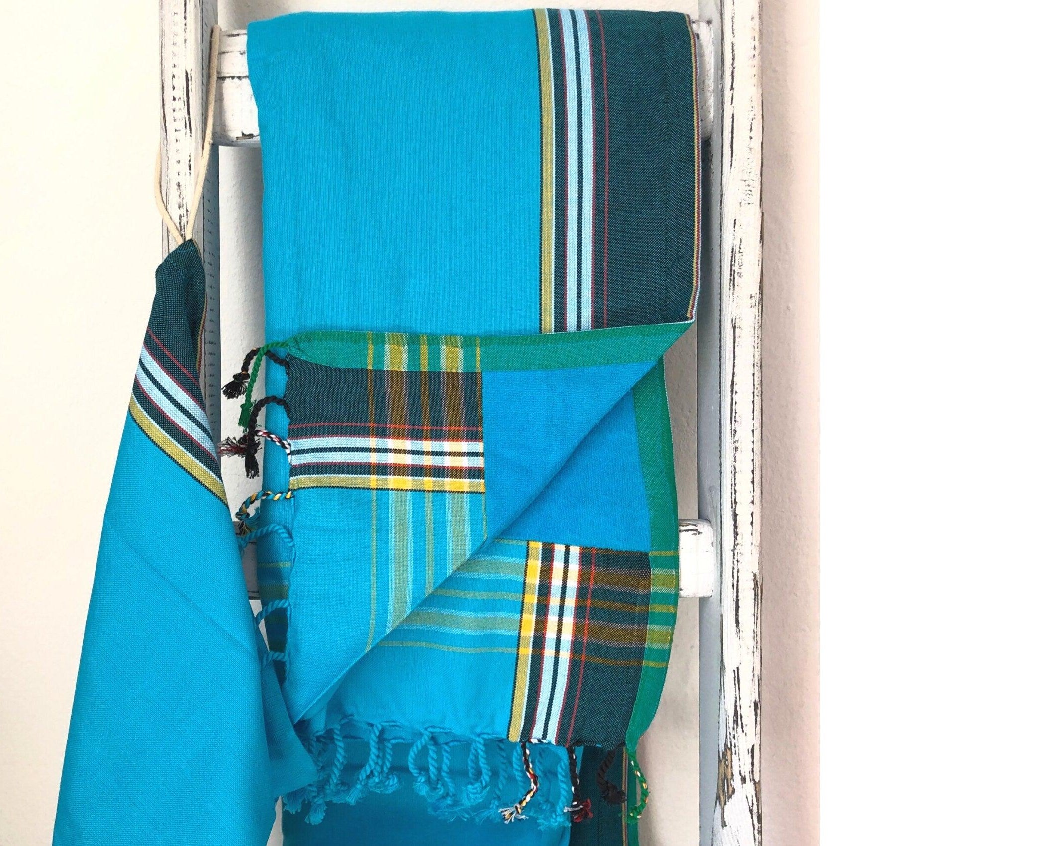 Strandtuch | Ibiza Style | türkis - Roo's Gift Shop