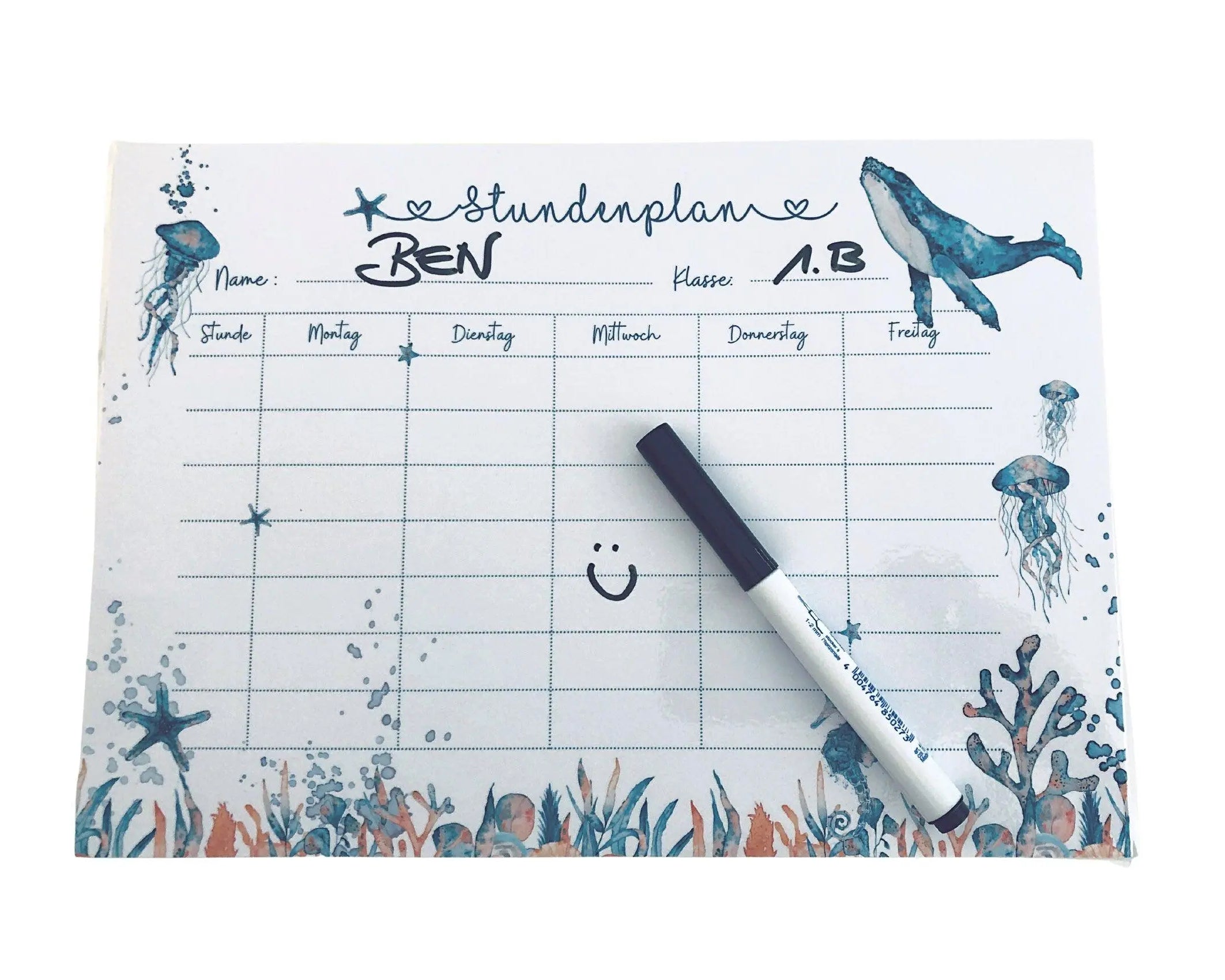 Stundenplan | personalisiert | Meerestiere - Roo's Gift Shop