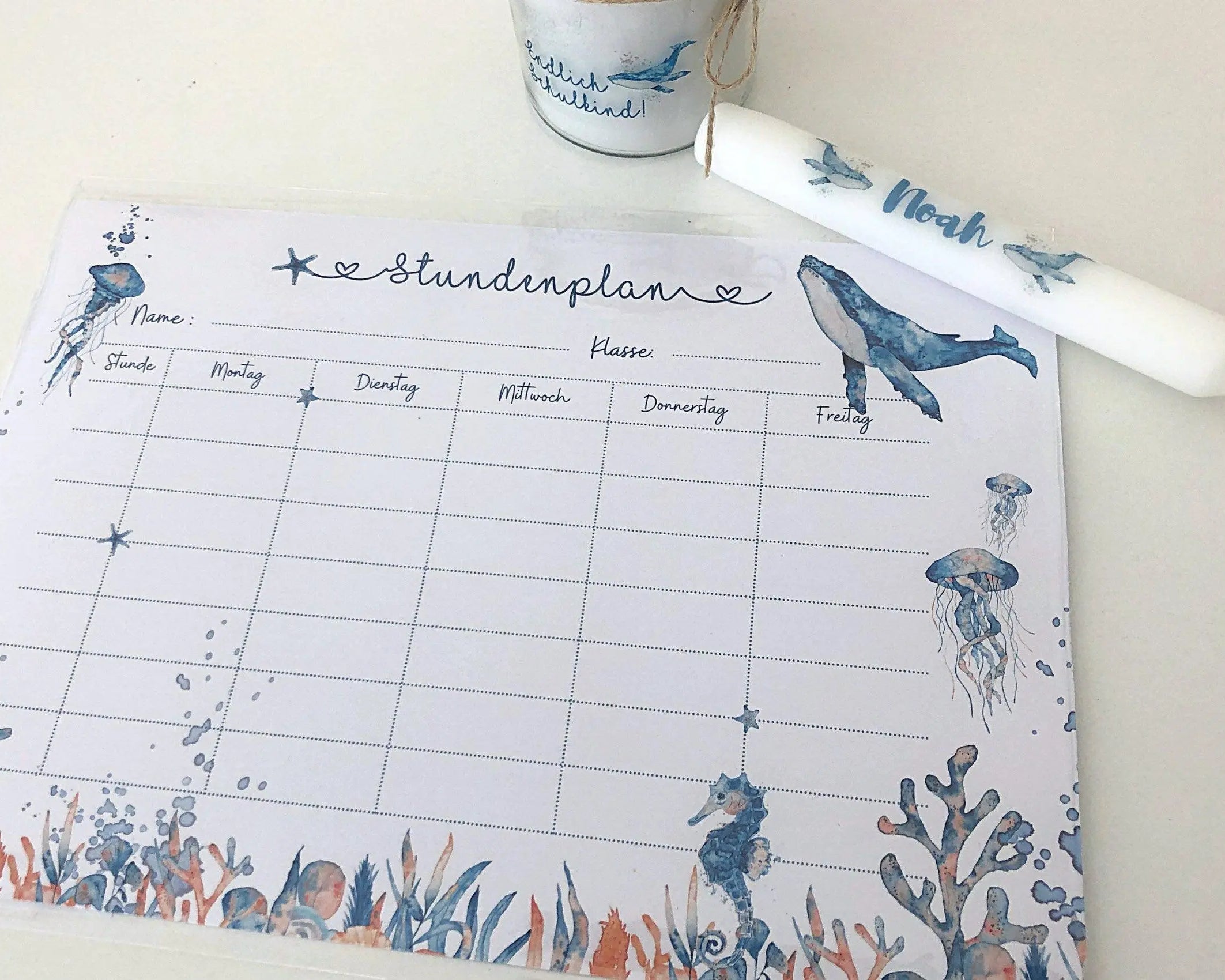 Stundenplan | personalisiert | Meerestiere - Roo's Gift Shop