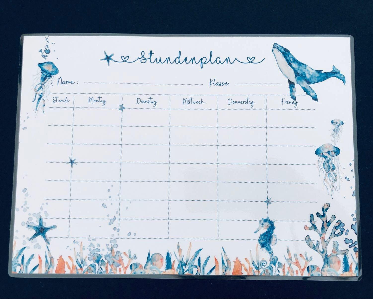 Stundenplan | personalisiert | Meerestiere - Roo's Gift Shop