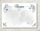Stundenplan | personalisiert | Pferde Boho Einhorn - Roo's Gift Shop