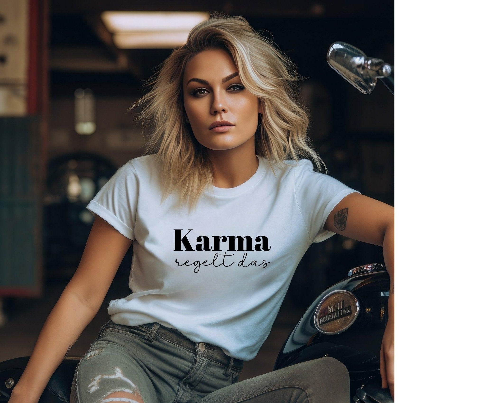 T-Shirt | Karma regelt das | in weiß oder schwarz - Roo's Gift Shop