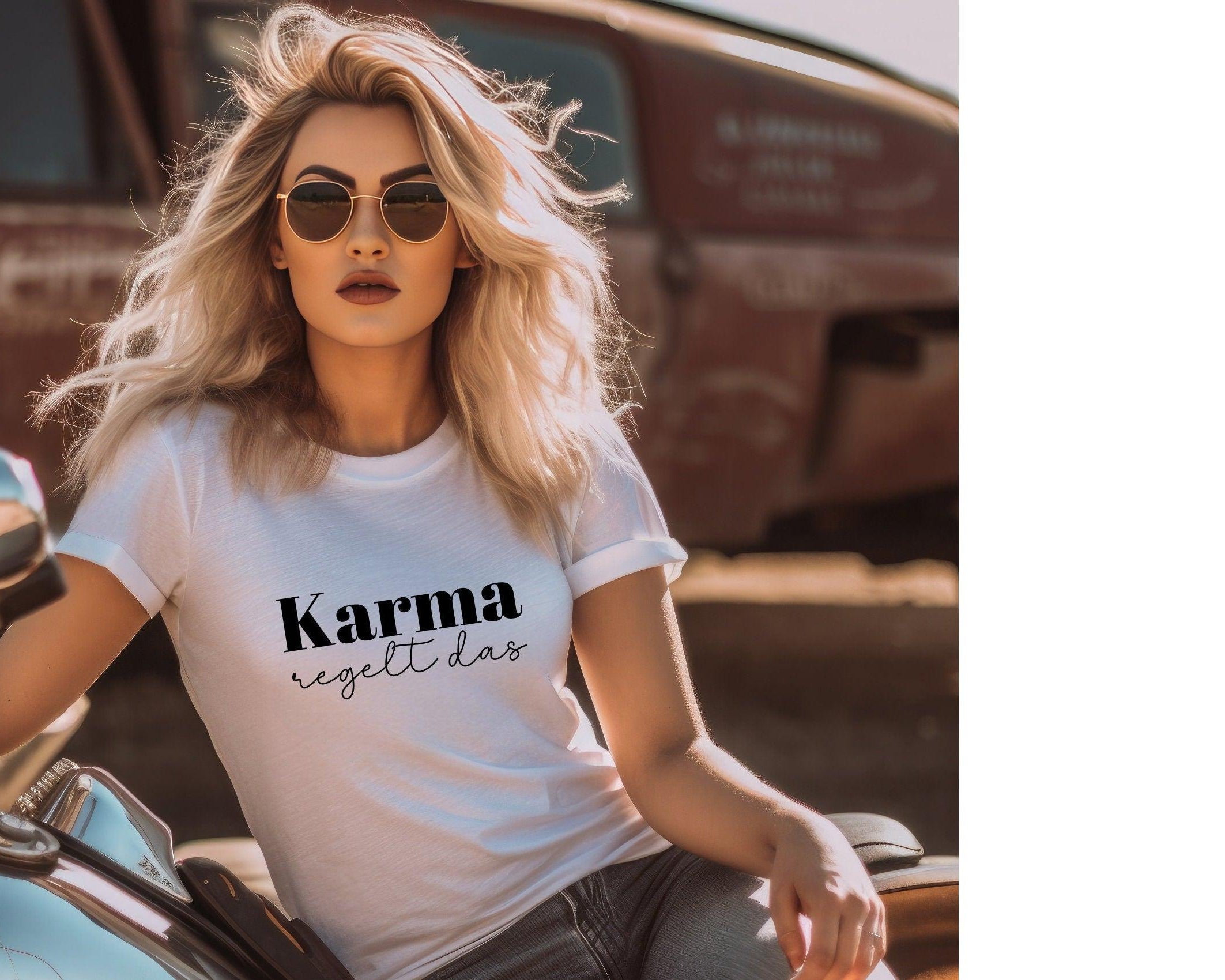 T-Shirt | Karma regelt das | in weiß oder schwarz - Roo's Gift Shop