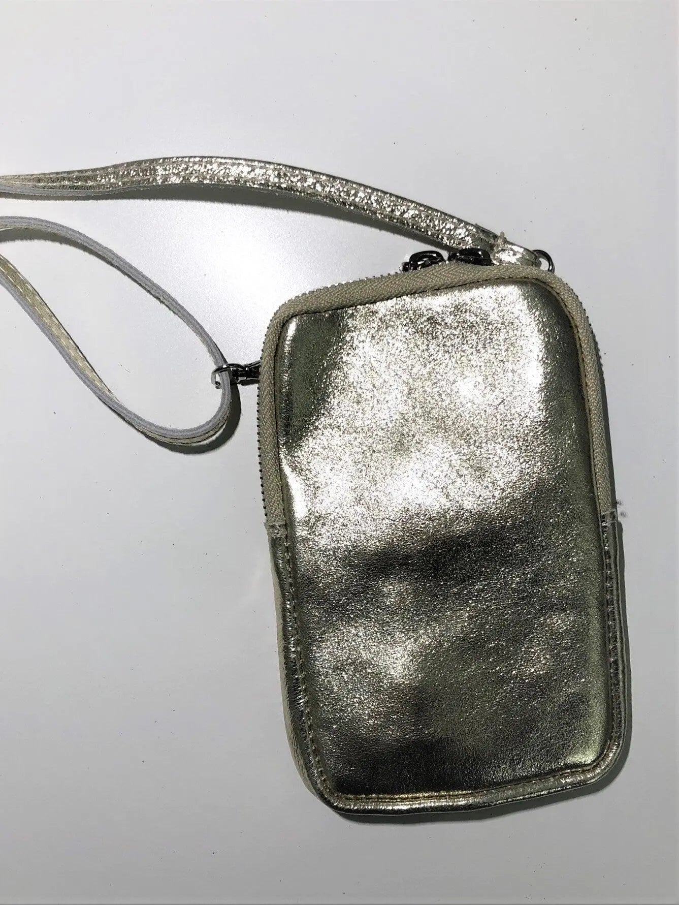 Tasche Handy | Echt Leder | Handytasche | gold - Roo's Gift Shop