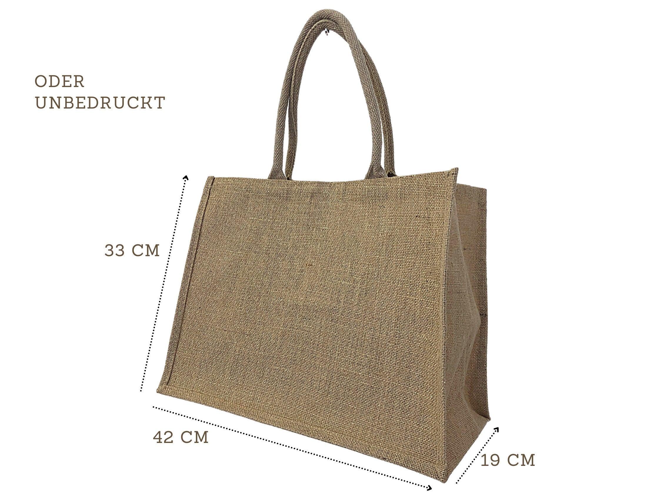 Tasche Jute | MOIN | gold schimmernder Shopper - Roo's Gift Shop