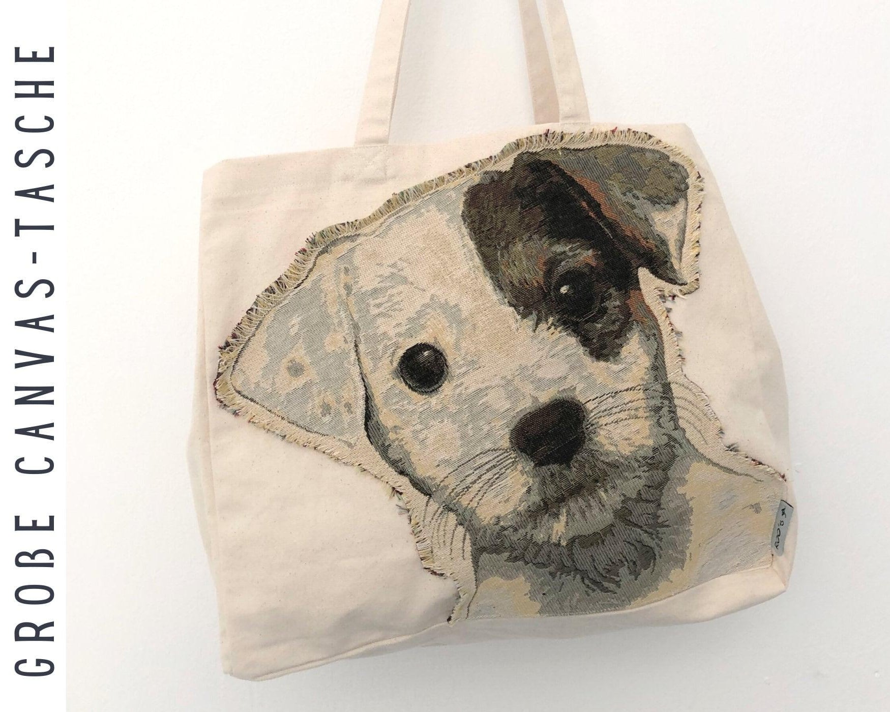 Tasche | Canvas | Hund | Shopper Hundegesicht - Roo's Gift Shop