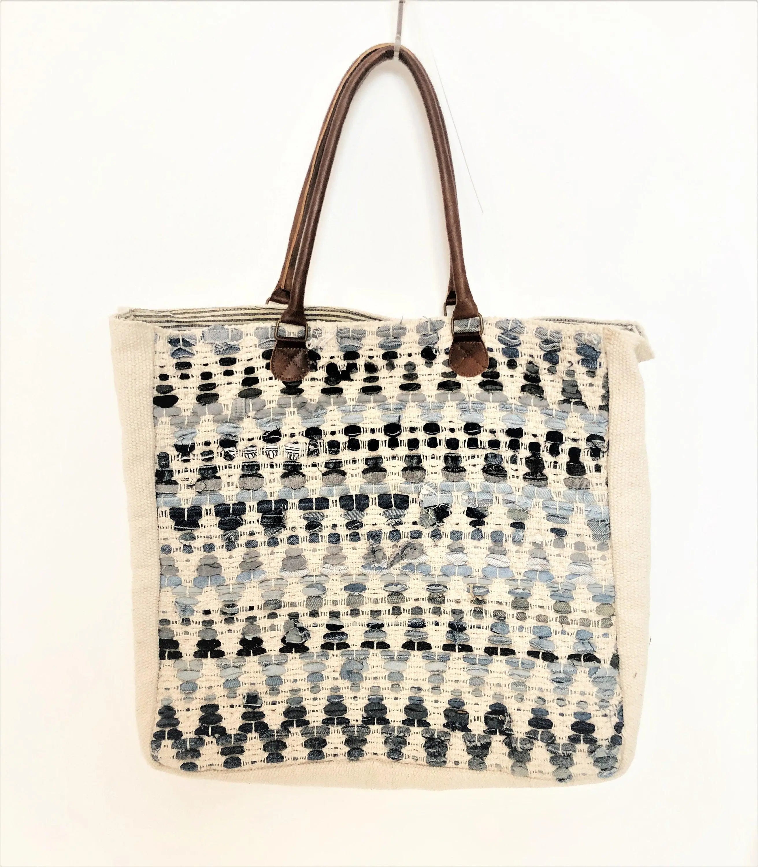 Tasche | Ethno Jeans | mit Lederhenkeln - Roo's Gift Shop