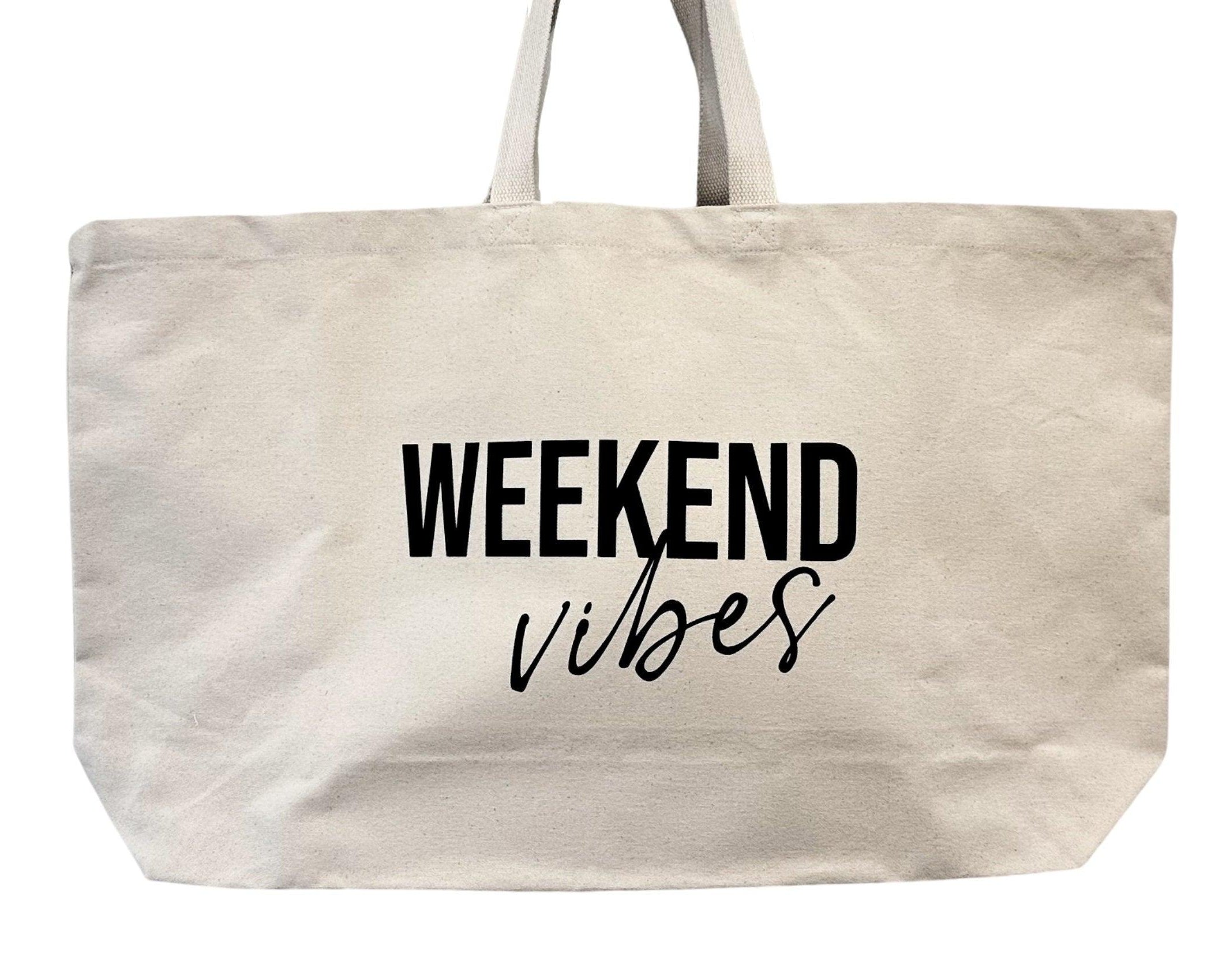 Tasche | Oversized Strandtasche | Weekend Vibes - Roo's Gift Shop