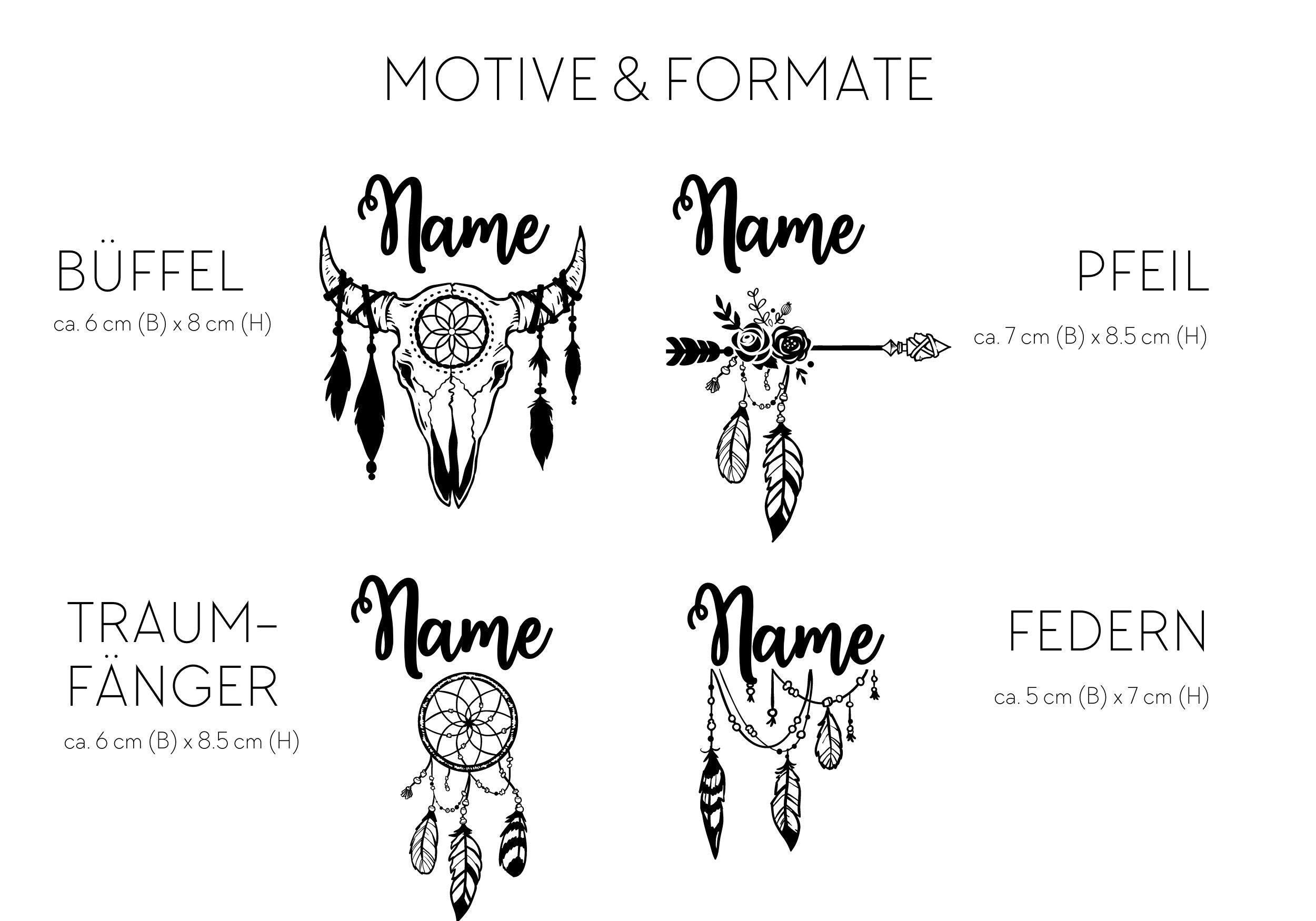 Tattoo | Boho | personalisiert | temporär | 3er Set - Roo's Gift Shop