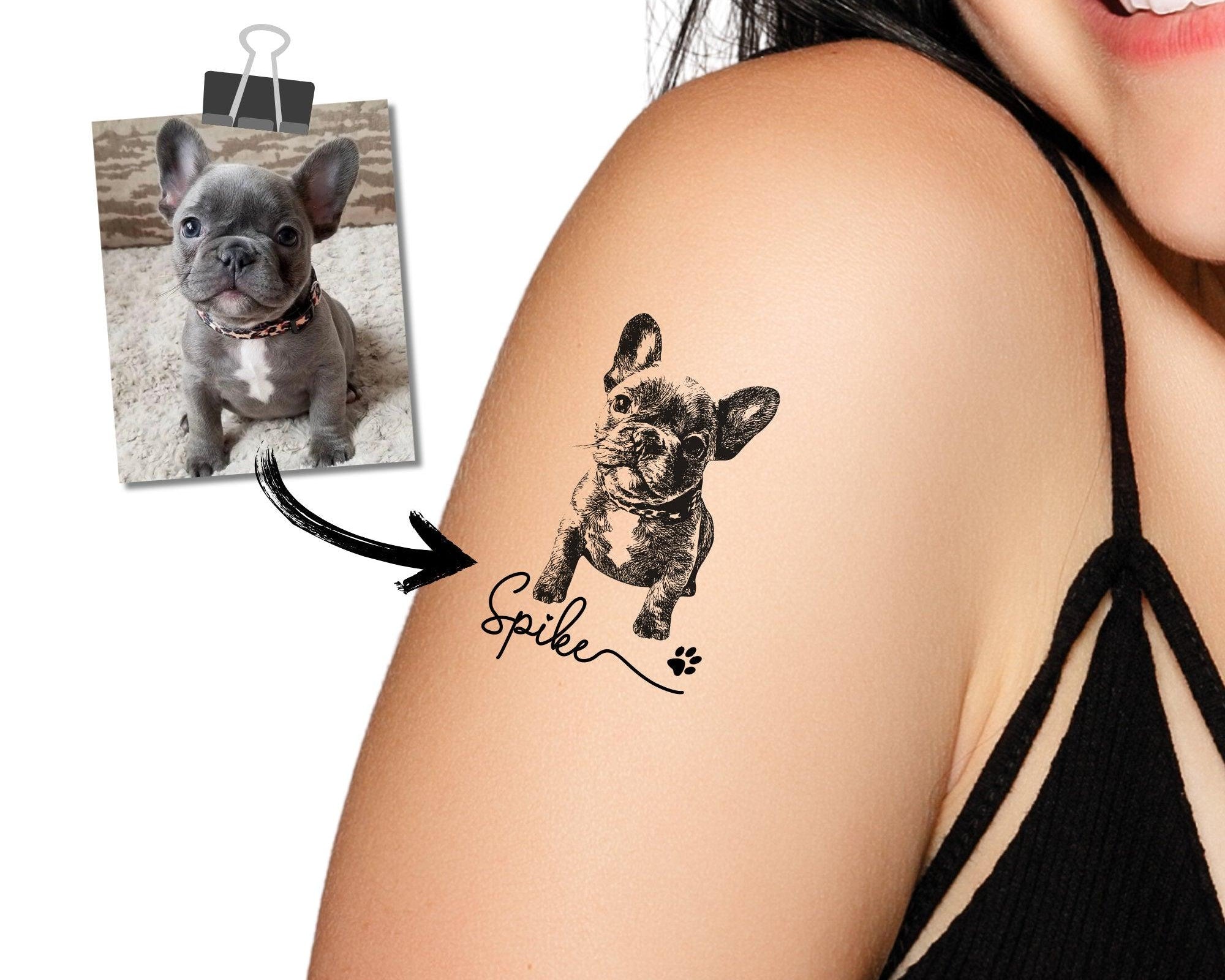 Tattoo | Hund | temporäres Tattoo mit Namen | 3er Set - Roo's Gift Shop
