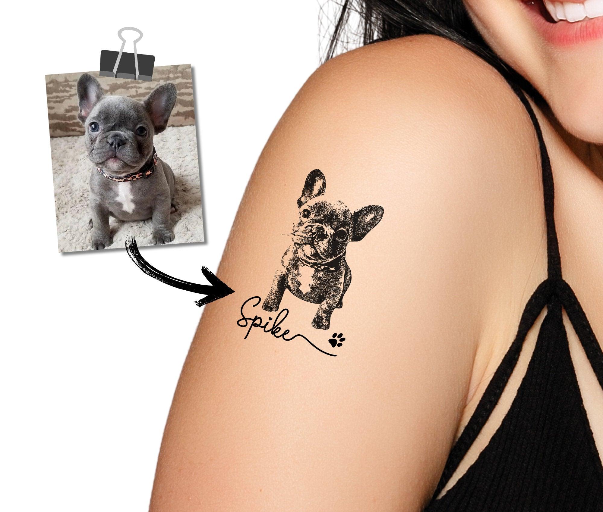 Tattoo | Hund | temporäres Tattoo mit Namen | 3er Set - Roo's Gift Shop
