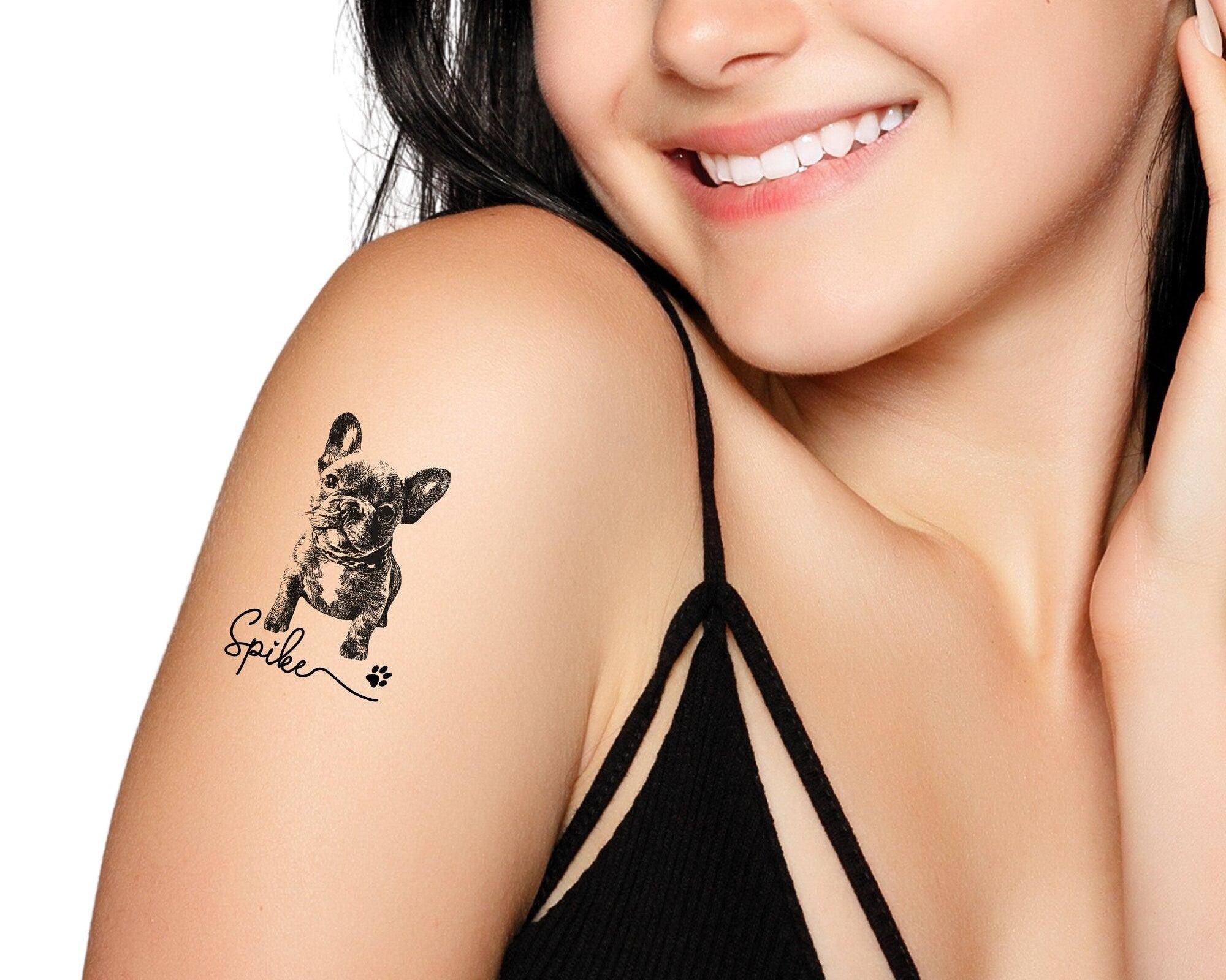Tattoo | Hund | temporäres Tattoo mit Namen | 3er Set - Roo's Gift Shop