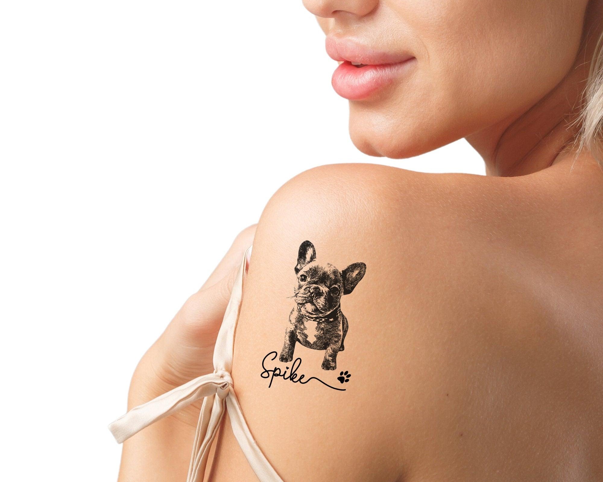 Tattoo | Hund | temporäres Tattoo mit Namen | 3er Set - Roo's Gift Shop
