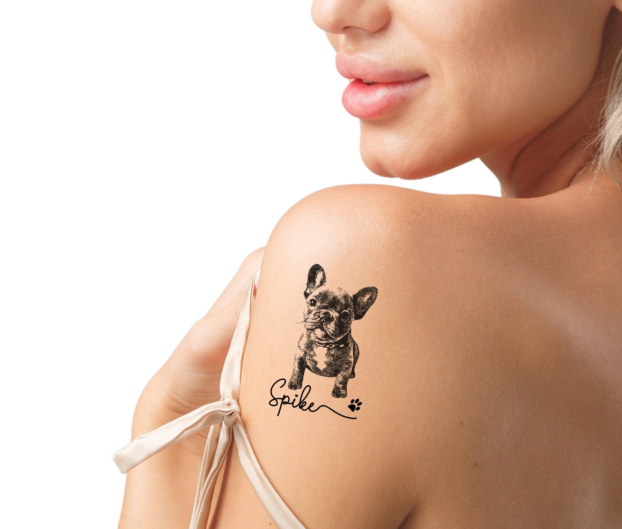 Tattoo | Hund | temporäres Tattoo mit Namen | 3er Set - Roo's Gift Shop
