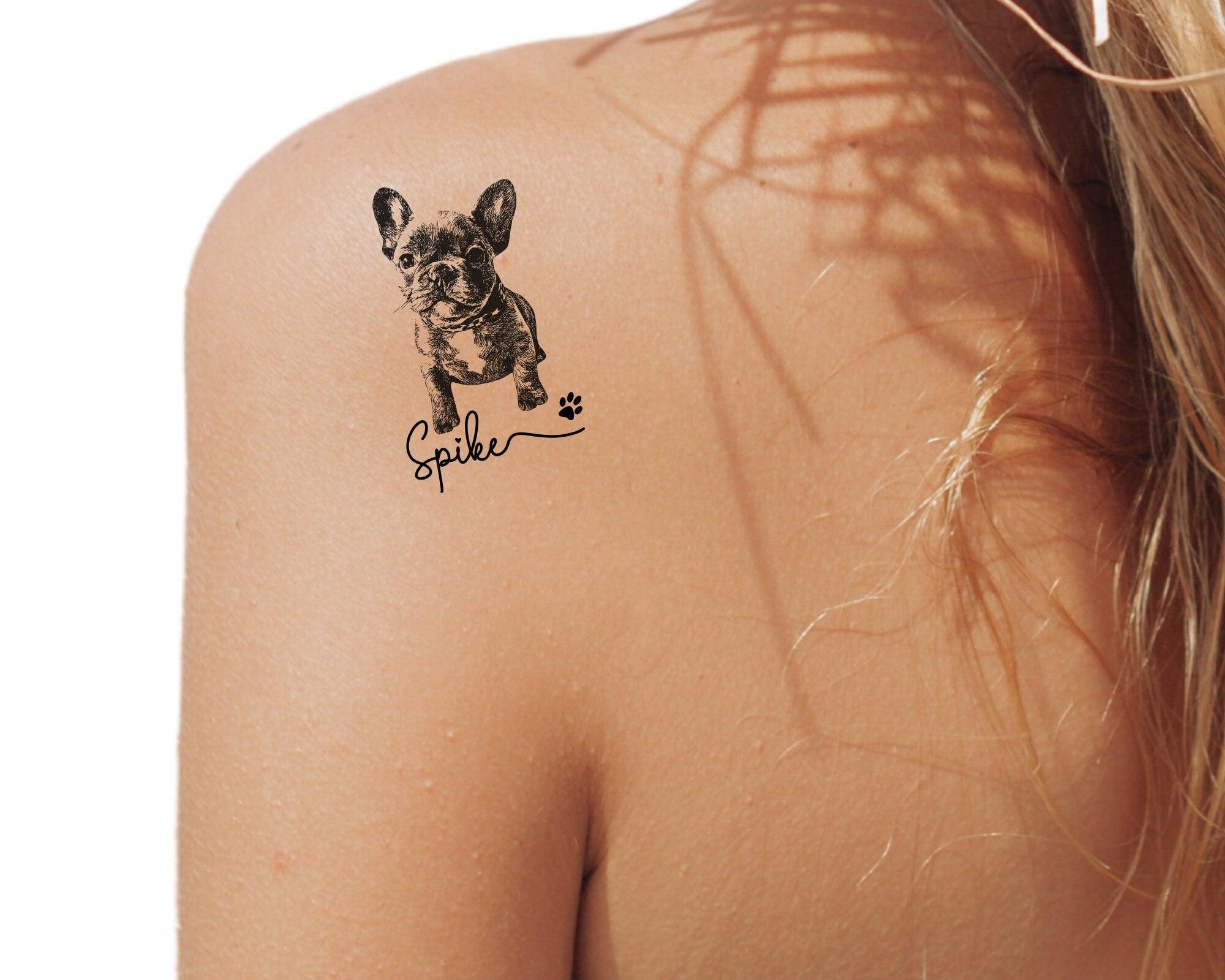 Tattoo | Hund | temporäres Tattoo mit Namen | 3er Set - Roo's Gift Shop